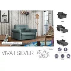   VIVA SILVER I. előre nyíló rugós fotelágykronos 31 színben