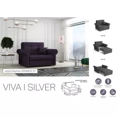   VIVA SILVER I. előre nyíló rugós fotelágykronos 37 színben