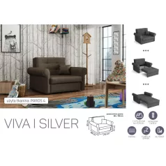   VIVA SILVER I. előre nyíló rugós fotelágy Paros 4 színben