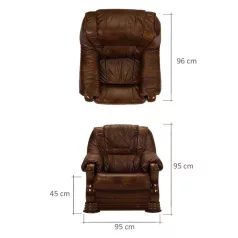 Valódi Bőr Parma fotel A4 - DR11 színben