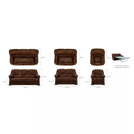 Valódi Bőr Parma fotel A4 - DR11 színben