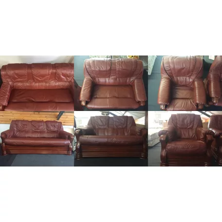 Valódi Bőr Parma 3+1+1 ülőgarnitúra ágyazható kivitelben