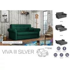 VIVA SILVER III. előre nyíló rugós kanapékronos 19