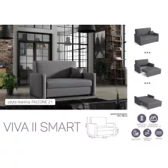   VIVA SMART II előre nyíló rugós, ágyneműtartós kanapé Falcone 21 színben