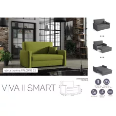   VIVA SMART II előre nyíló rugós, ágyneműtartós kanapé Falcone 22 színben