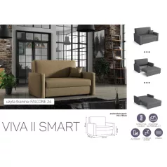   VIVA SMART II előre nyíló rugós, ágyneműtartós kanapé Falcone 24 színben