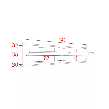 IZUMI magasfényű fehér/ fehér TV szekrény, 140 WH