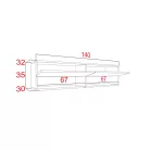 IZUMI artisan tölgy TV szekrény, 140 DC