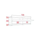 IZUMI magasfényű fekete/ fekete TV szekrény, 105 BL