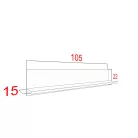 IZUMI 90 magasfényű fehér/ fehér fali polc, 105 WH