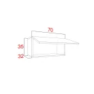 IZUMI 31 BL magasfényű fekete/fekete fali szekrény 70 cm