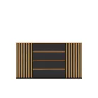 NAIROBI 2F4S komód Fekete/Artisan