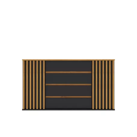 NAIROBI 2F4S komód Fekete/Artisan