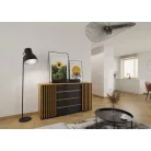 NAIROBI 2F4S komód Fekete/Artisan