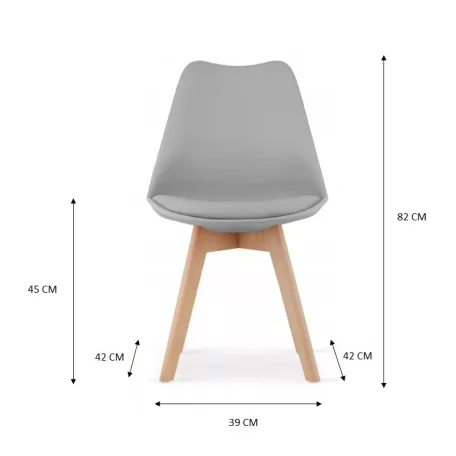 Mossa szürke étkezőszék