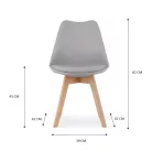 Mossa fekete étkezőszék