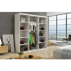 Rico 180 gardróbszekrény dió/fekete színben