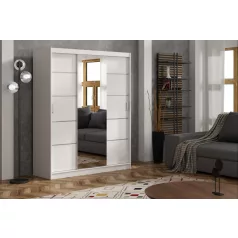   Rico 150 cm 4 fiókos, tolóajtós gardróbszekrény fehér színben