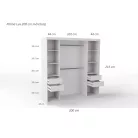 Palma LUX 200 cm tolóajtós gardróbszekrény 4 fiókkal, sonoma színben