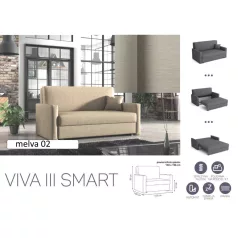 VIVA SMART III. előre nyíló rugós kanapé Melva 02