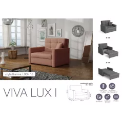 VIVA LUX I. előre nyíló fotelágy Look 16 színben