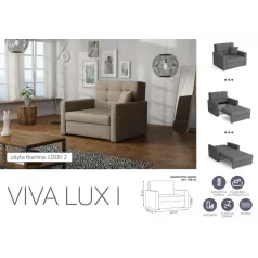 VIVA LUX I. előre nyíló fotelágy Look 2 színben