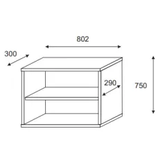 Zoe IV. Regál fehér színben