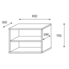 Zoe IV. Regál beton színben