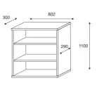 Zoe III. Regál sonoma színben
