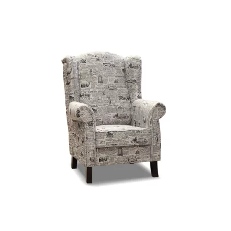 Leonardo fotel Old press bialy színben