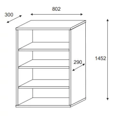 Zoe II. Regál fehér színben