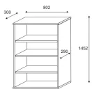 Zoe II. Regál grafit színben