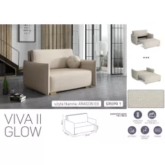 VIVA Glow II. előre nyíló fotel Aragon 03 színben