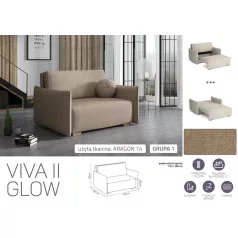 VIVA Glow II. előre nyíló fotel Aragon 14 színben