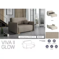 VIVA Glow II. előre nyíló fotel Stark 372 színben