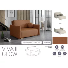 VIVA Glow II. előre nyíló fotel Stark 374 színben