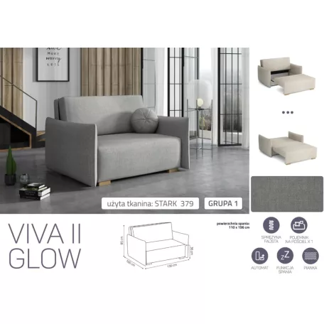 VIVA Glow II. előre nyíló fotel Stark 379 színben