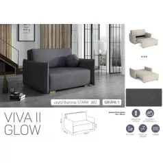VIVA Glow II. előre nyíló fotel Stark 382 színben
