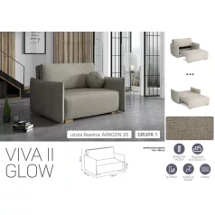 VIVA Glow II. előre nyíló fotel Aragon 20 színben