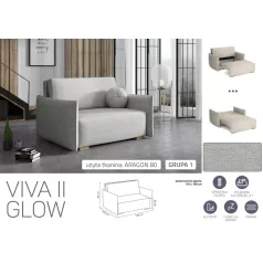VIVA Glow II. előre nyíló fotel Aragon 80 színben