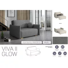 VIVA Glow II. előre nyíló fotel Aragon 93 színben