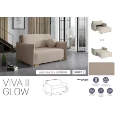 VIVA Glow II. előre nyíló fotel Lambi 06 színben