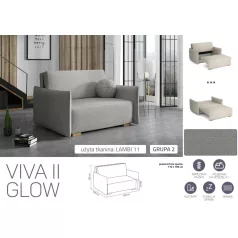 VIVA Glow II. előre nyíló fotel Lambi 11 színben