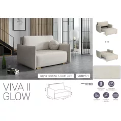 VIVA Glow II. előre nyíló fotel Stark 371 színben