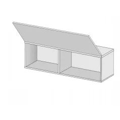 SOLID BAREK magasfényű fehér függesztett polc