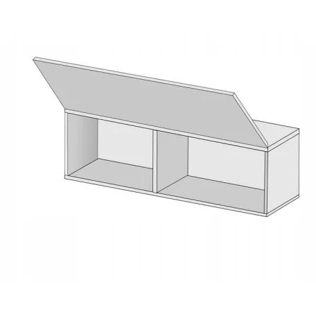 SOLID BAREK magasfényű fehér függesztett polc