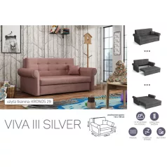   VIVA SILVER III. előre nyíló rugós kanapékronos 29 színben