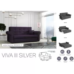   VIVA SILVER III. előre nyíló rugós kanapékronos 37 színben