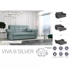   VIVA SILVER III. előre nyíló rugós kanapé Mono 237 színben
