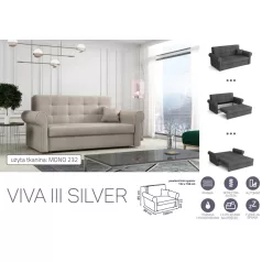   VIVA SILVER III. előre nyíló rugós kanapé Mono 232 színben